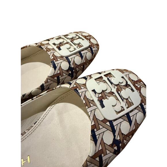 Tory Burch Georgia Ballet Printed Dancing Nappa Flats Sz. 7.5 - Picture 5 of 8